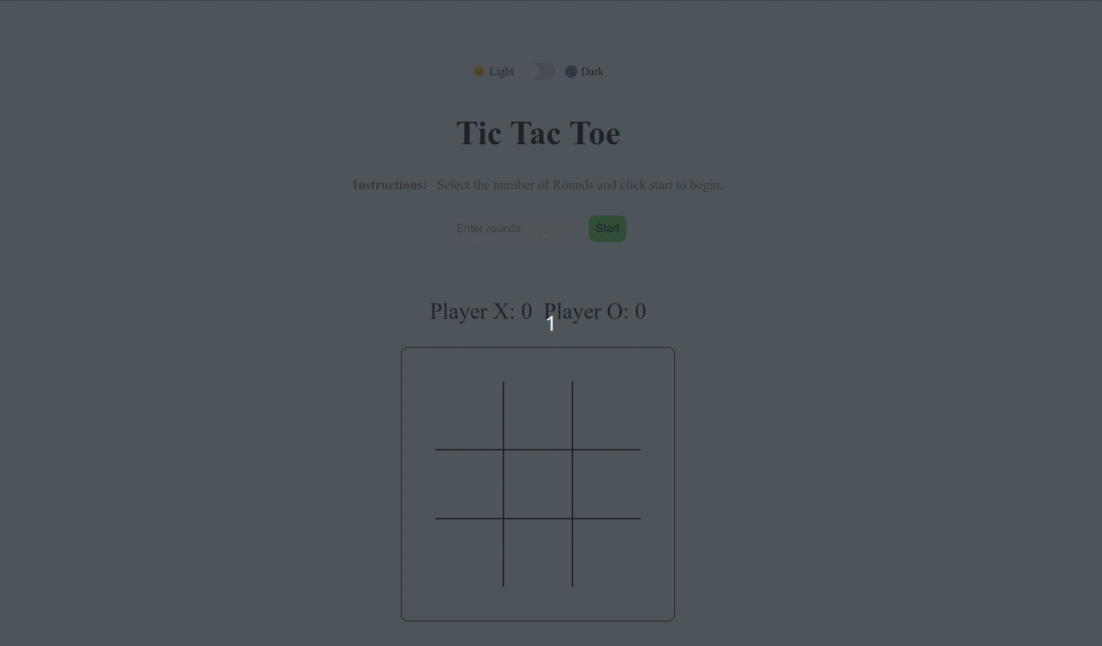 Tic Tac Toe Game